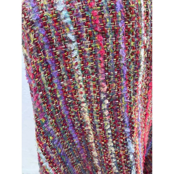 NEW Z&L Womens Boho Tassel Fringe Poncho Throw Wrap Scarf Multi Sz L - Picture 8 of 9